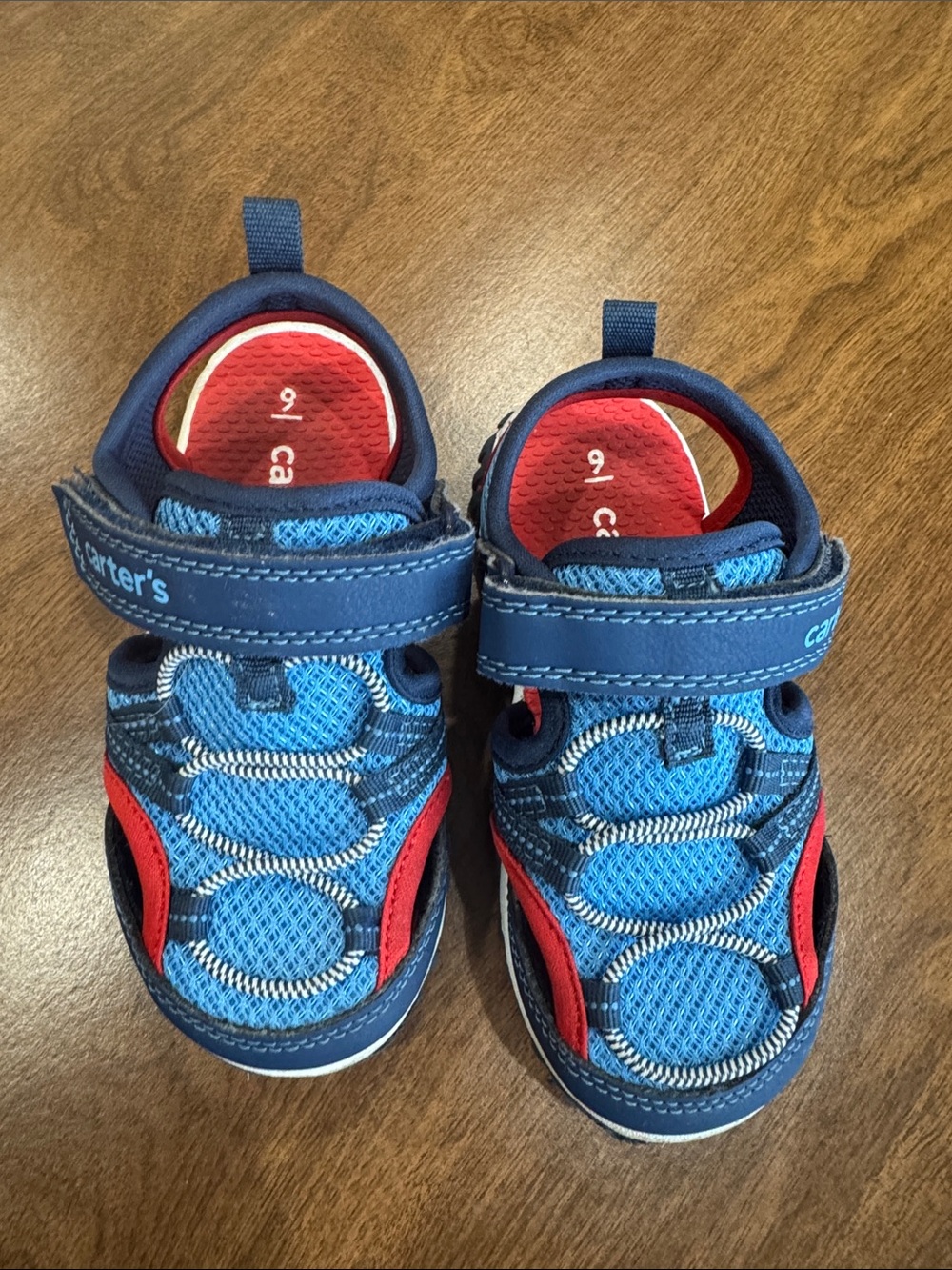 Carter's Blue and Red Toddler Sport Sandals